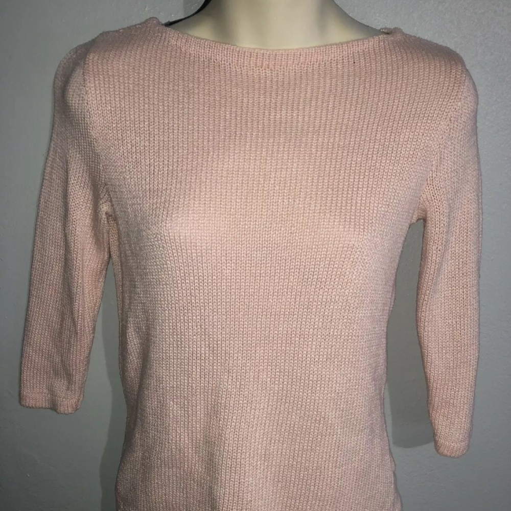 Ralph Lauren Women's Small Petite Sweater Top Pink